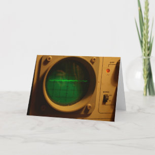 Oszilloskop-Greeting-Card-Analogon Karte