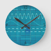 Oszilloskop Runde Wanduhr (Vorderseite)