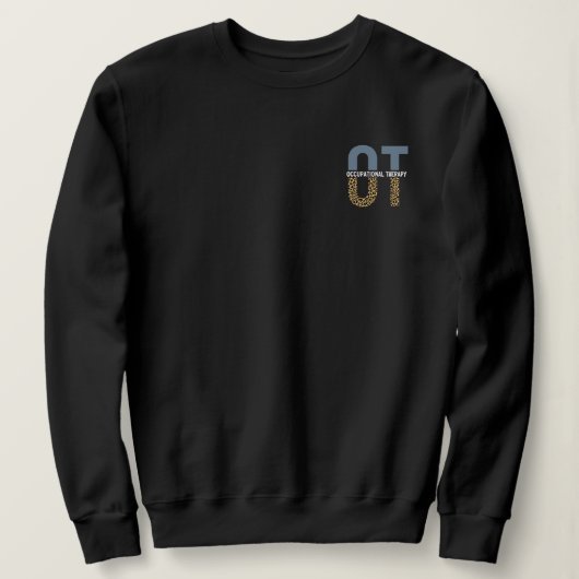 OT Beruf Therapy Leopard Print OT Student Sweatshirt (Design vorne)