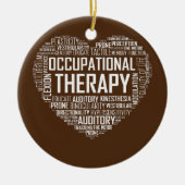 OT Berufliche Therapie Herz Keramik Ornament (Vorne)