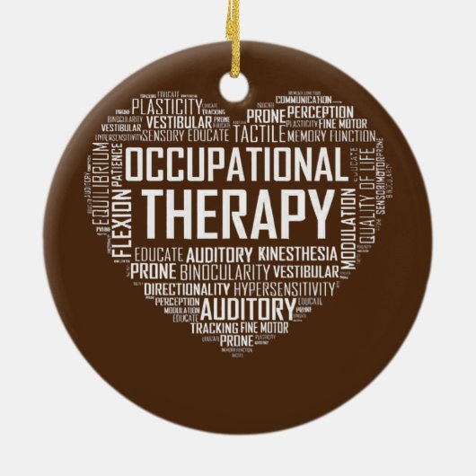 OT Berufliche Therapie Herz Keramik Ornament (Hinten)