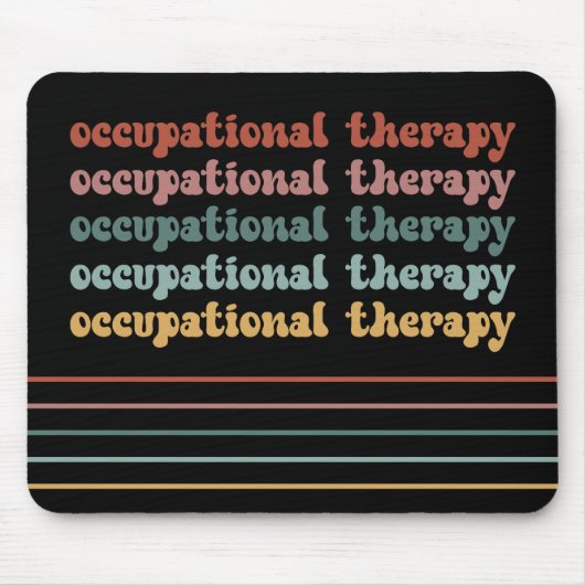 OT Berufliche Therapie Retro OT School Student Mousepad (Vorne)