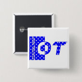 OT Blau und Weiß Button (Vorne & Hinten)