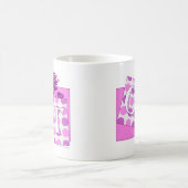 ot Buchstabe blockiert rosa Lila Kaffeetasse (Mittel)