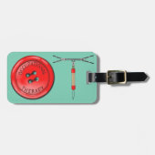 OT Button und Zipper Gepäckanhänger (Vorderseite horizontal)