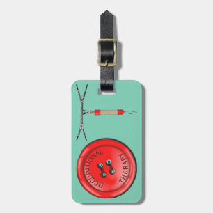 OT Button und Zipper Gepäckanhänger