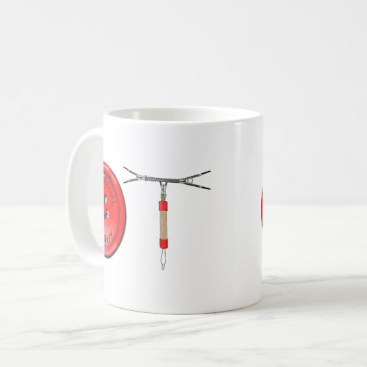 OT Button und Zipper Kaffeetasse (Vorderseite Links)