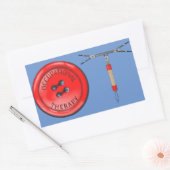 OT Button und Zipper Rechteckiger Aufkleber (Umschlag)