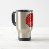 OT Button und Zipper Reisebecher (Vorderseite Links)