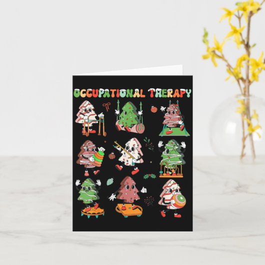Ot Christmas Occupational Therapy Therast Merry Ot Karte (Gelbe Blume)