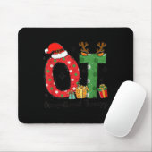 Ot Christmas Occupational Therapy Therast Merry Ot Mousepad (Mit Mouse)