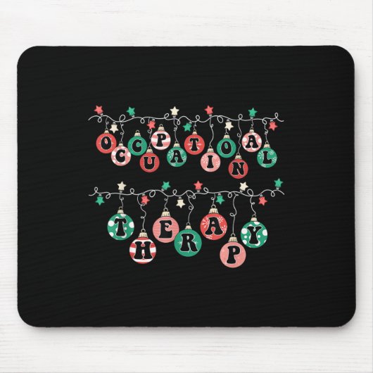 Ot Christmas Occupational Therapy Therast Ot Merry Mousepad (Vorne)