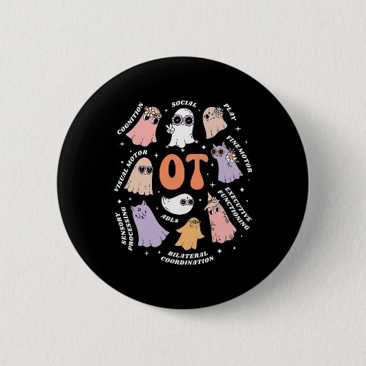 Ot Halloween Retro Fl Button (Vorderseite)