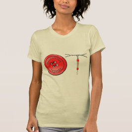 OT Knopf und Reißverschluss T-Shirt