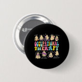 Ot Occupational Therapist Halloween Spooky Button (Vorne & Hinten)