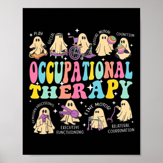 Ot Occupational Therapist Halloween Spooky Poster (Vorne)
