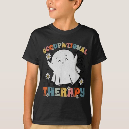 Ot Occupational Therapy Halloween Retro Ghost Ot H T-Shirt (Vorderseite)