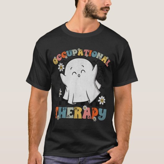 Ot Occupational Therapy Halloween Retro Ghost Ot H T-Shirt (Vorderseite)