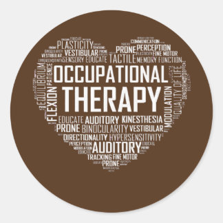 OT Occupational Therapy Heart Occupational Runder Aufkleber