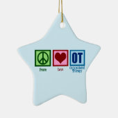 OT Peace Liebe - Berufstherapie Blue Star Keramikornament (Rechts)