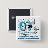 ot Puzzlespielaqua Button (Vorne & Hinten)