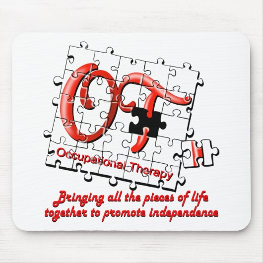 ot Puzzlespielrot Mousepad (Vorne)