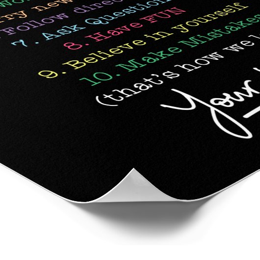 OT-Regeln | Arbeitstherapeut Poster (Ecke)