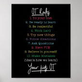 OT-Regeln | Arbeitstherapeut Poster (Vorne)