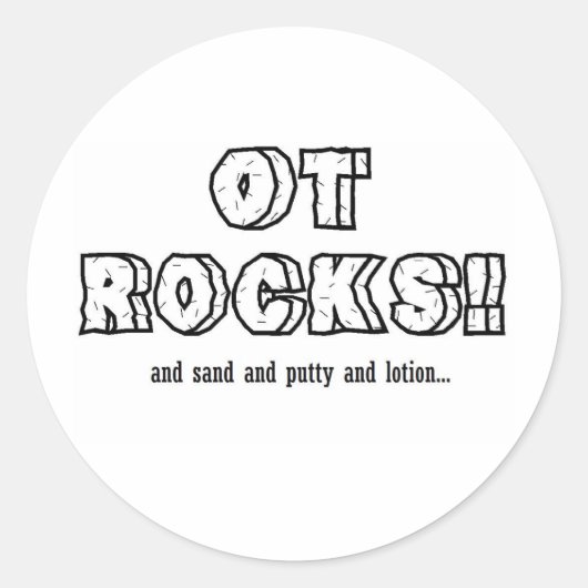 OT ROCKS! RUNDER AUFKLEBER (Vorderseite)