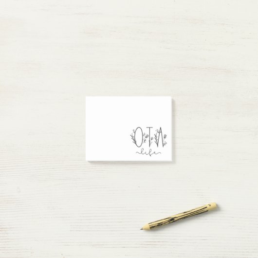 OTA Betriebstherapie-Assistent Post-it Klebezettel (Auf Schreibtisch)
