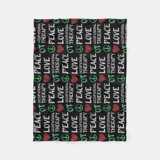 OTA Peace Liebe Fleecedecke (Vorderseite)