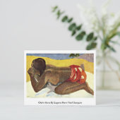 Otahi Alone von Eugene Henri Paul Gauguin Postkarte (Stehend Vorderseite)