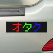 OTAKU 8 Bit Pixel Japanisch Katakana Autoaufkleber (Auf Auto)