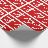 OTAKU 8 Bit Pixel Japanisch Katakana BLOCK Geschenkpapier (Ecke)