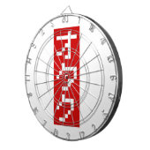 OTAKU 8 Bit Pixel Japanisch Katakana BLOCK Vertika Dartscheibe (Vorderseite rechts)