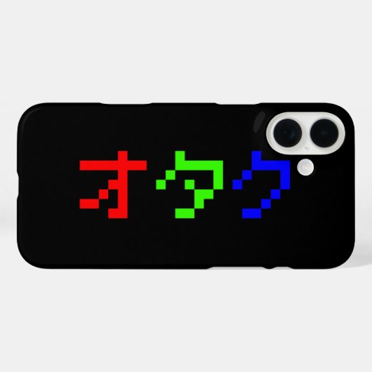 OTAKU 8 Bit Pixel Japanisch Katakana Case-Mate iPhone Hülle (Rückseite (Horizontal))