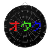 OTAKU 8 Bit Pixel Japanisch Katakana Dartscheibe (vorne)
