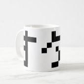 OTAKU 8 Bit Pixel Japanisch Katakana Kaffeetasse (Vorderseite Links)