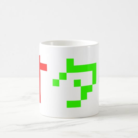 OTAKU 8 Bit Pixel Japanisch Katakana Kaffeetasse (Mittel)