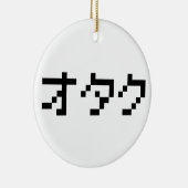 OTAKU 8 Bit Pixel Japanisch Katakana Keramikornament (Rechts)