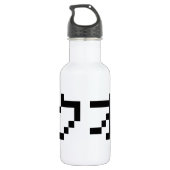 OTAKU 8 Bit Pixel Japanisch Katakana Trinkflasche (Rückseite)
