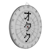 OTAKU 8 Bit Pixel Japanisch Katakana Vertikal Dartscheibe (Vorderseite Links)