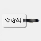 OTAKU 8 Bit Pixel Japanisch Katakana Vertikal Gepäckanhänger (Rückseite horizontal)