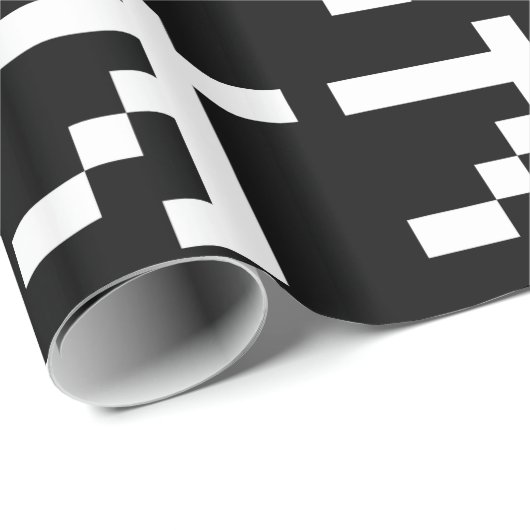 OTAKU 8 Bit Pixel Japanisch Katakana Vertikal Geschenkpapier (Rolleneckpunkt)