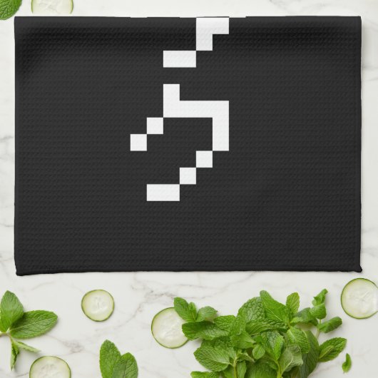 OTAKU 8 Bit Pixel Japanisch Katakana Vertikal Handtuch (Gefaltet)