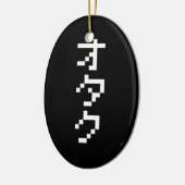 OTAKU 8 Bit Pixel Japanisch Katakana Vertikal Keramikornament (Links)