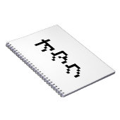 OTAKU 8 Bit Pixel Japanisch Katakana Vertikal Notizblock (Rechte Seite)