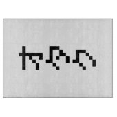 OTAKU 8 Bit Pixel Japanisch Katakana Vertikal Schneidebrett (Vorderseite)