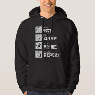 Otaku Anime Fan Japanisch Essen Schlafen Anime Wie Hoodie
