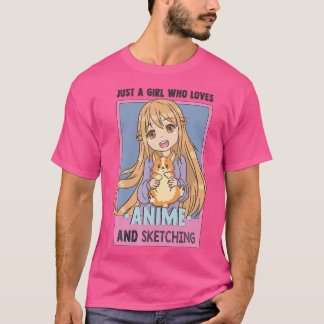 Otaku Anime Girl Nur ein Mädchen, das Anime und S T-Shirt